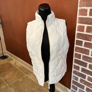 J.Crew White Puffer Vest